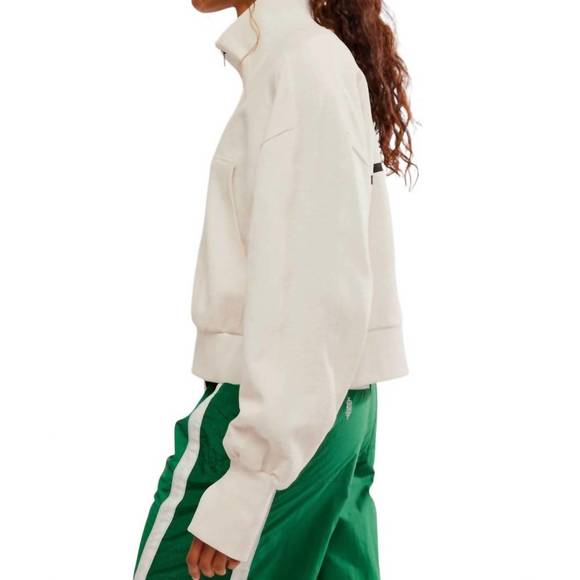 NEW FREE PEOPLE high jump zip up jacket in ivory - Picture 2 of 5